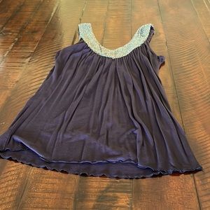 Navy blue beaded shirt